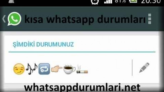 Kısa Whatsapp Durumları