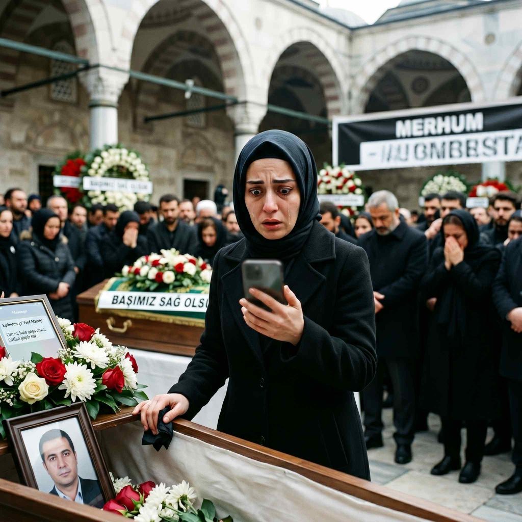 Kocamın cenazesinin tam ortasında, çocuklarım tabutun yanında ağlıyormuş gibi yaparken, bir mesaj aldım: “Hayattayım. Onlara güvenmeyin.” Bunun kötü bir şaka olduğunu düşündüm… ta ki Rıfat’ın masasının fotoğrafıyla birlikte ikinci mesaj gelene ve şöyle diyene kadar: “Gerçek vasiyeti oraya sakladım.”