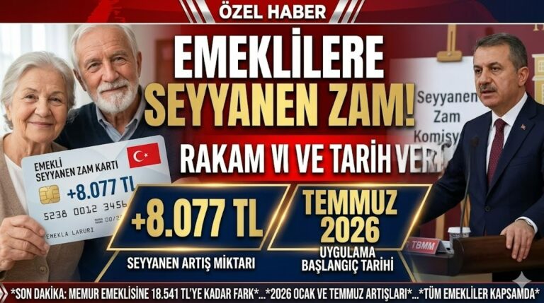 Emeklilere Sonunda Seyyanen Zam İçin Rakam Ve Tarih Verildi.